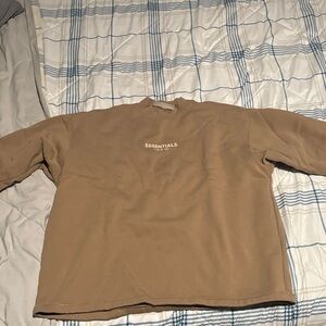 Essentials Beige Crewneck Sweatshirt